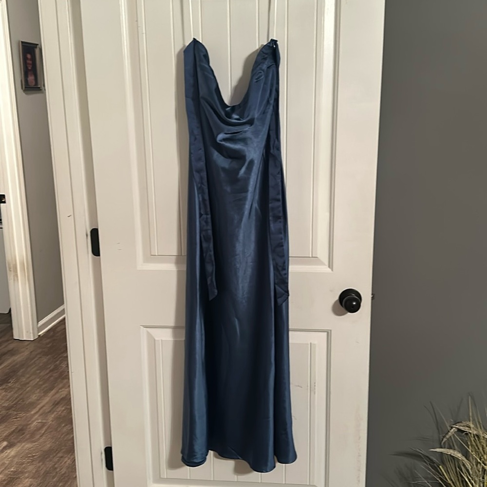 Women’s Princess Polly Haley Maxi Dress Mid Blue Strapless - Picture 3 of 4